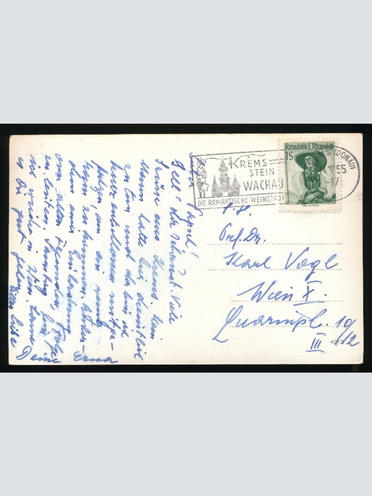 AK aus Krems mit Göttweig Niederösterreich (4401)