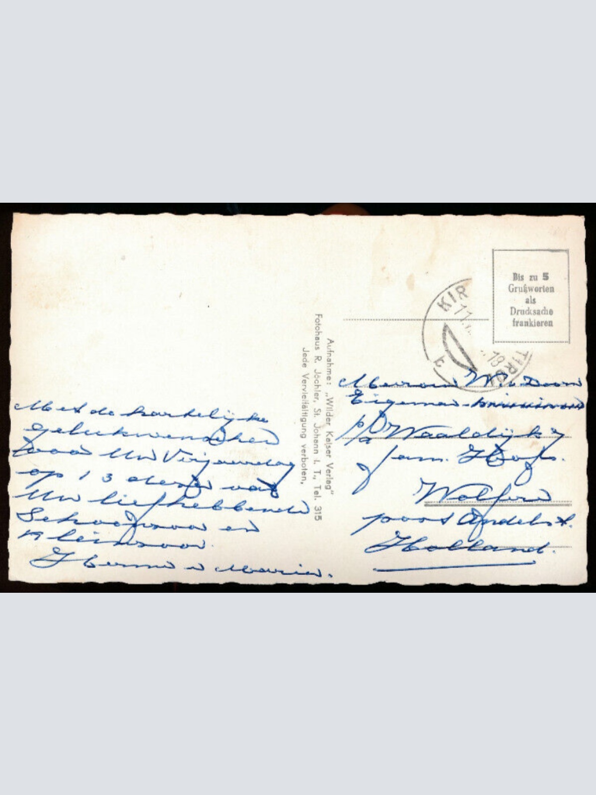 AK aus Kirchdorf am Wilden Kaiser Tirol (4500)