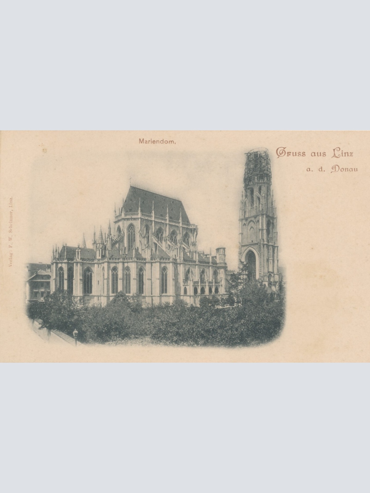 AK, Gruß aus Linz an der Donau, Mariendom, Oberösterreich (S574)