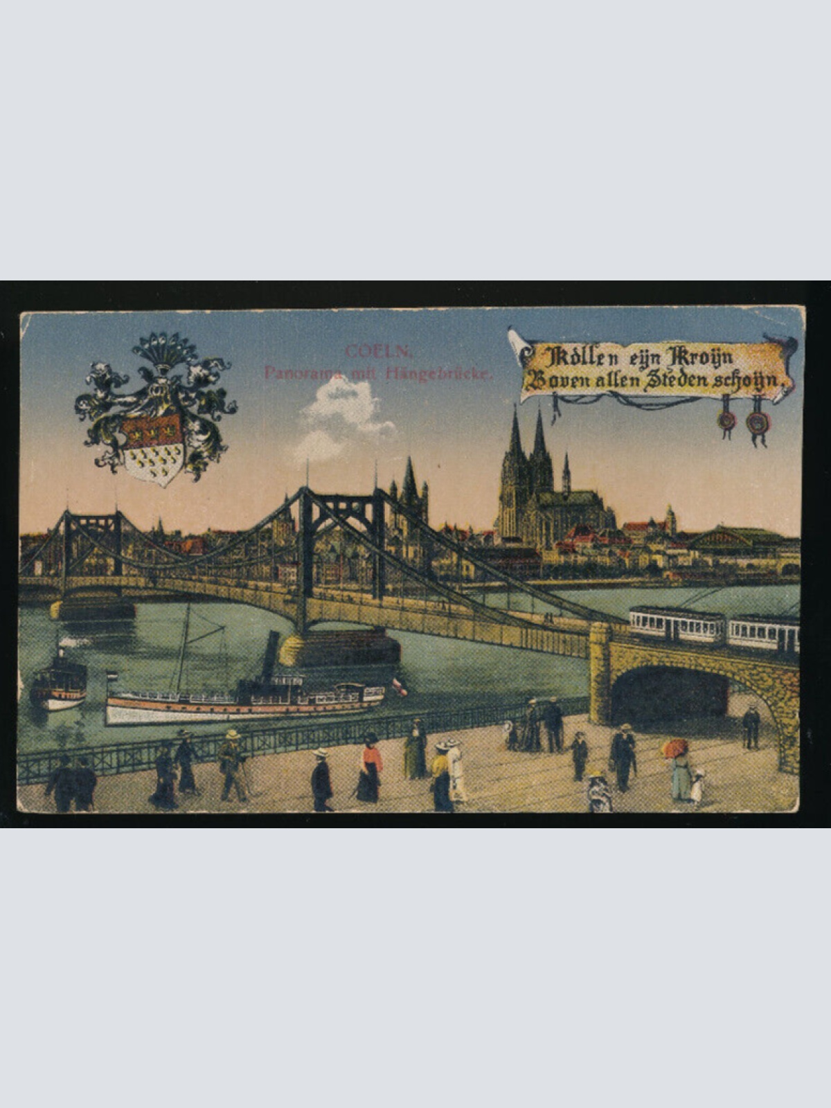 AK aus Coeln Köln mit Hängebrücke N.R.W (4546)