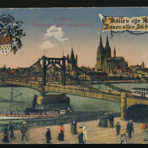 AK aus Coeln Köln mit Hängebrücke N.R.W (4546)