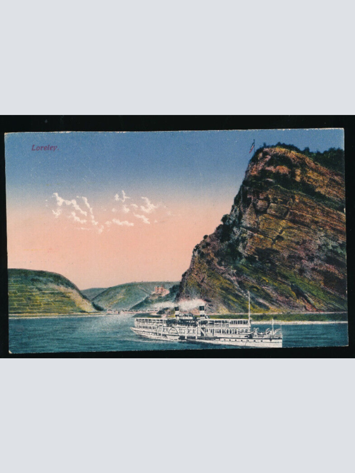 AK aus Loreley mit Dampfer Rheinland - Pfalz (4539)