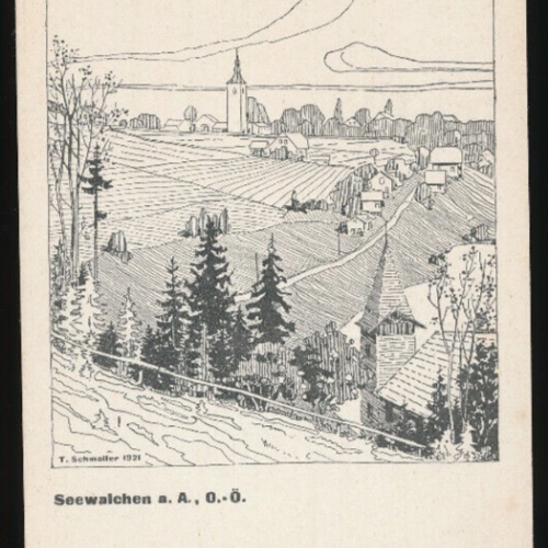 Künstler - Karte von T. Schmoller aus Seewalchen Oberösterreich  (4821)