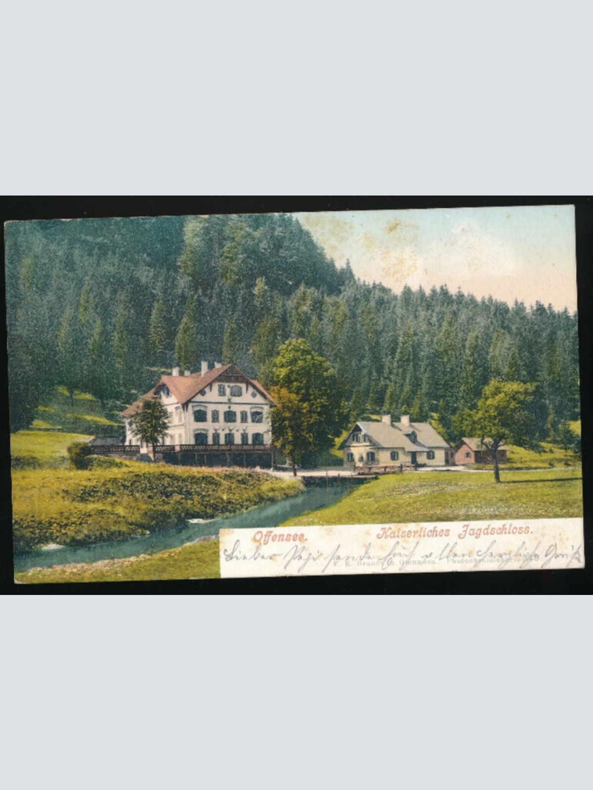 AK aus Offensee mit Kaiserliches Jagtschloss Oberöstereich (4209)