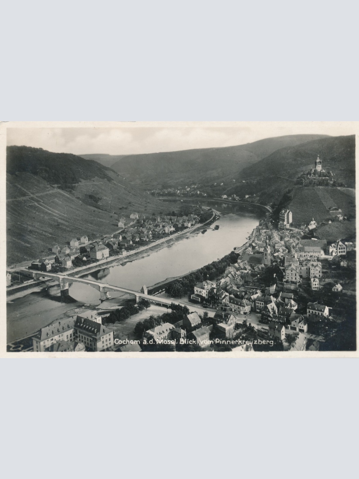 AK, Cochem an der Mosel, Blick vom Pinnerkreuzberg, Rheinland-Pfalz (S548)