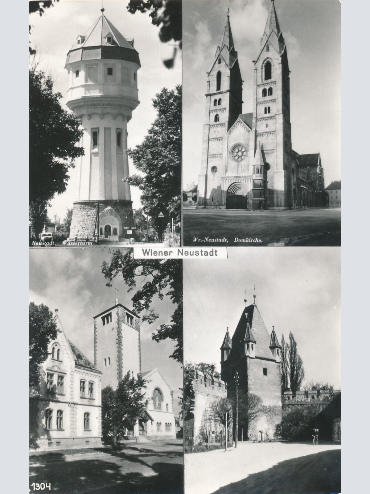 AK, Wiener Neustadt, Domkirche, Wasserturm, Niederösterreich (S631)