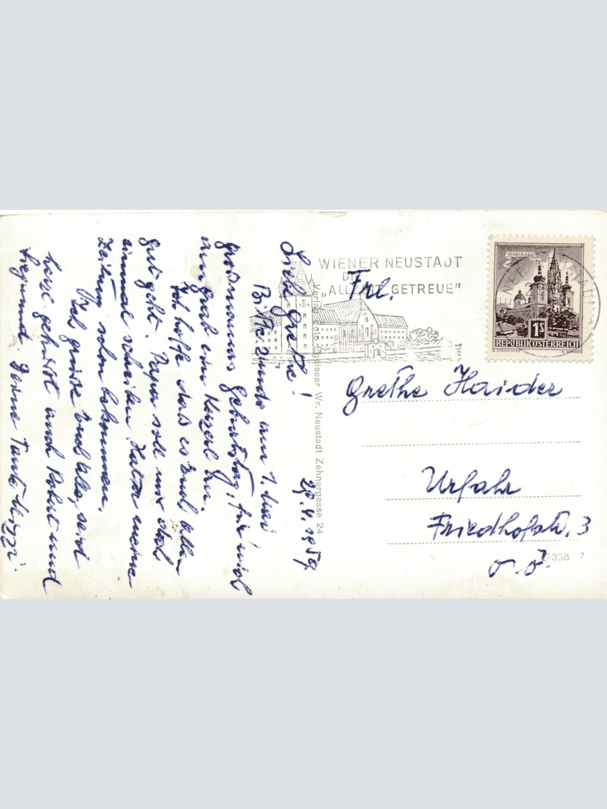 AK, Wiener Neustadt, Domkirche, Wasserturm, Niederösterreich (S631)