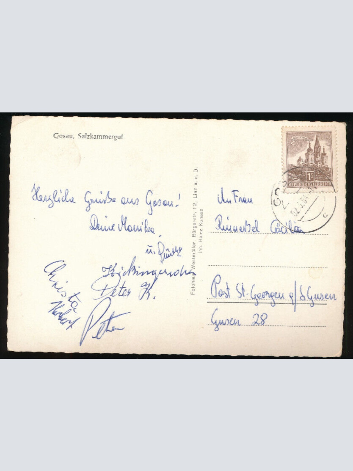 AK aus Gosau Oberösterreich (4926)