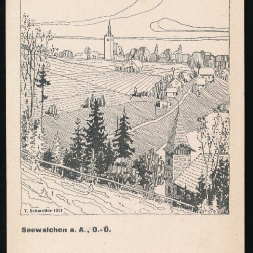 Künstler AK von Schmoller Seewalchen am Attersee Oberösterreich (4955)