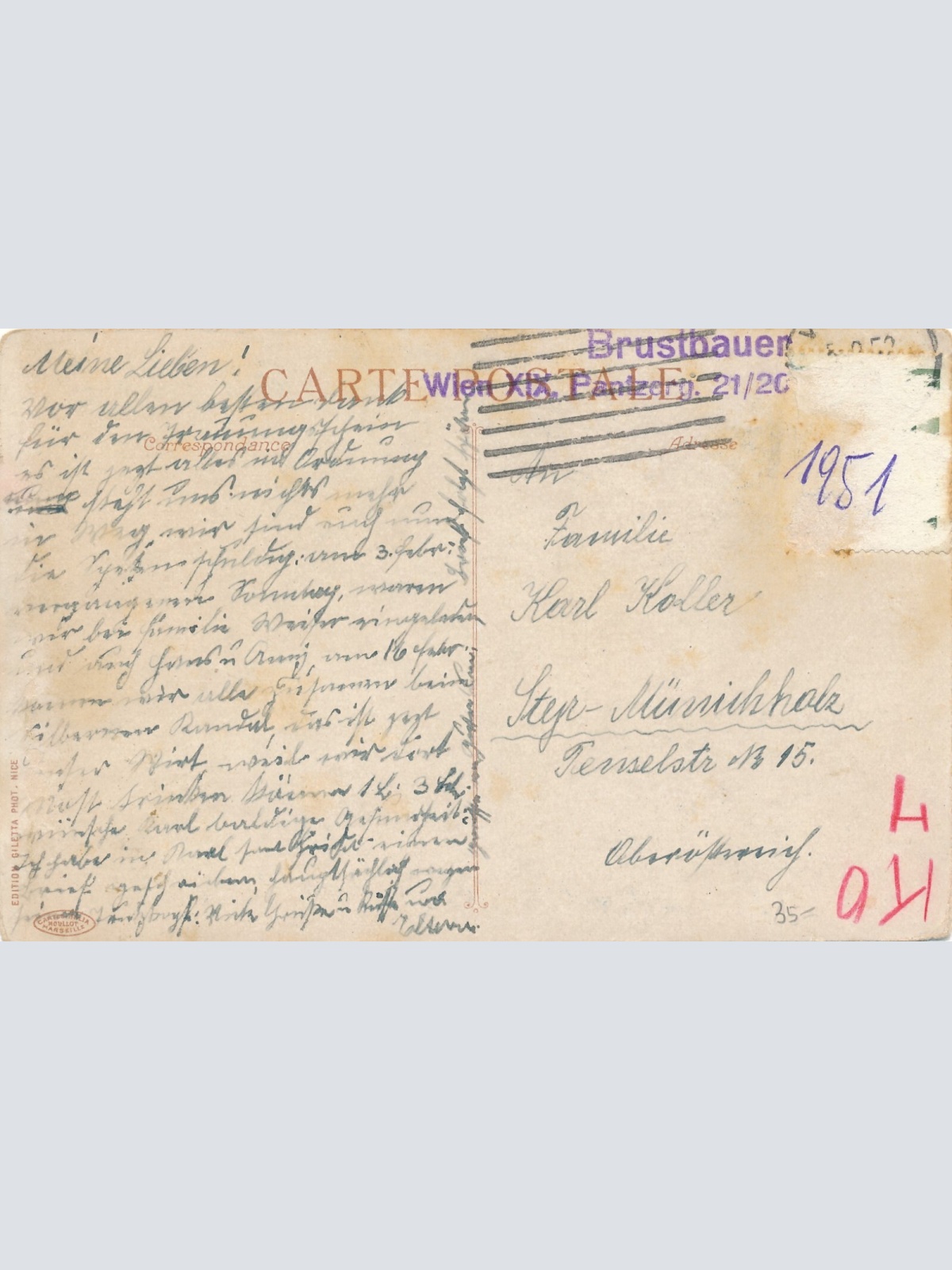 AK, Nice, Monastère de Cimiez, Frankreich (S658)