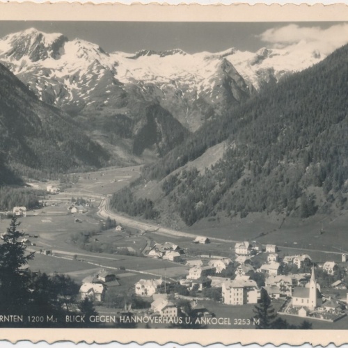 AK, Mallnitz in Kärnten, Blick gegen Hannoverhaus u. Ankogel (S790)