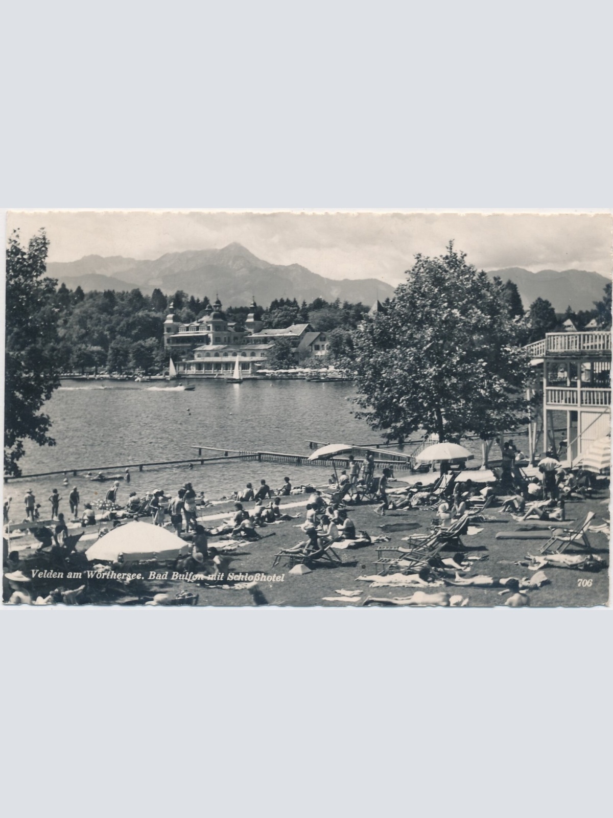 AK, Velden am Wörthersee, Bad Bulfon mit Schlosshotel (S791)