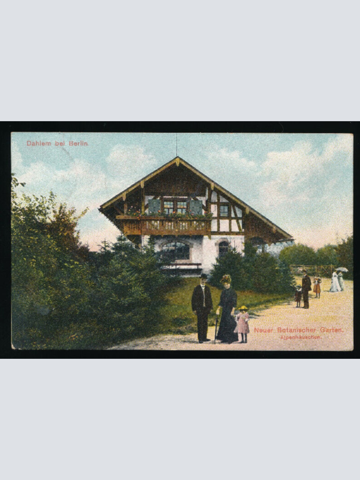 AK aus Dahlem bei Berlin neuer Botanischer Garten mit Alpenhäuschen N.R.W (4513)