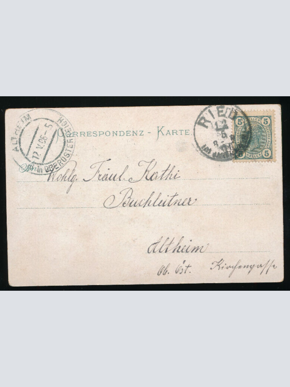 AK aus Ried Unterer Stadtplatz Oberösterreich (4800)