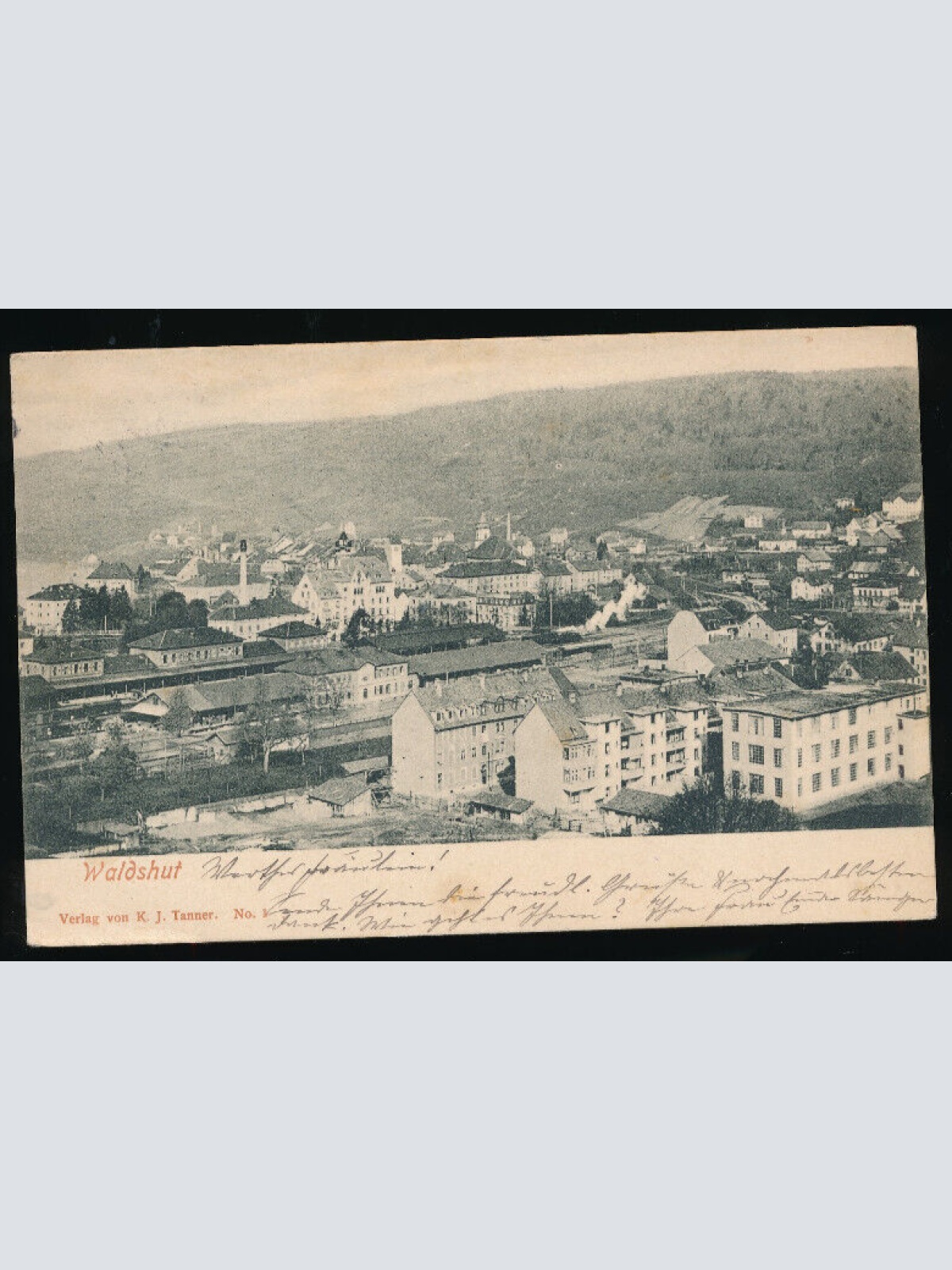 AK aus Waldshut mit Bahnhof Baden Württemberg (4511)