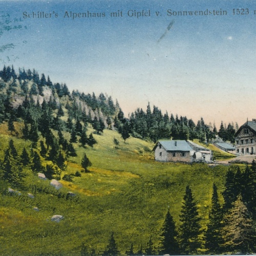 AK, Schiller's Alpenhaus mit Gipfel v. Sonnwendstein, Semmering (S802)
