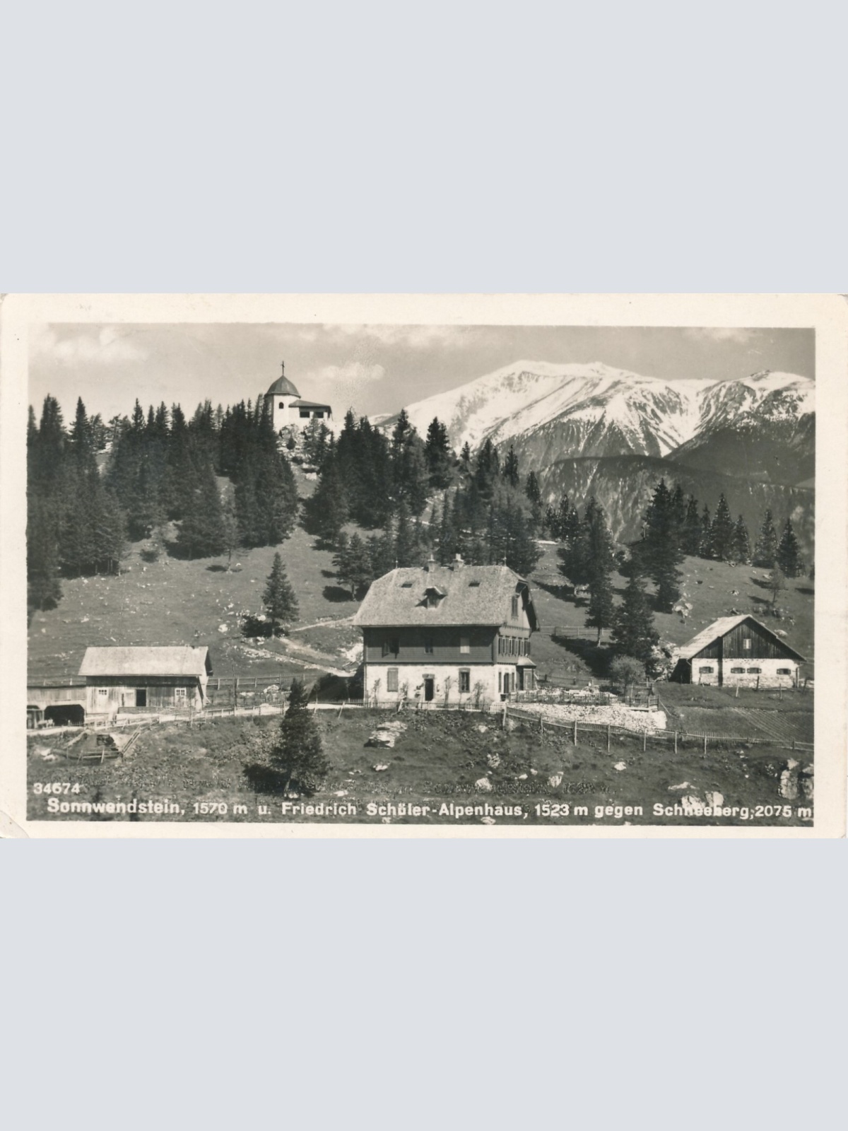 AK, Sonnwendstein u. Friedrich Schüler Haus, Semmering, Niederösterreich (S805)