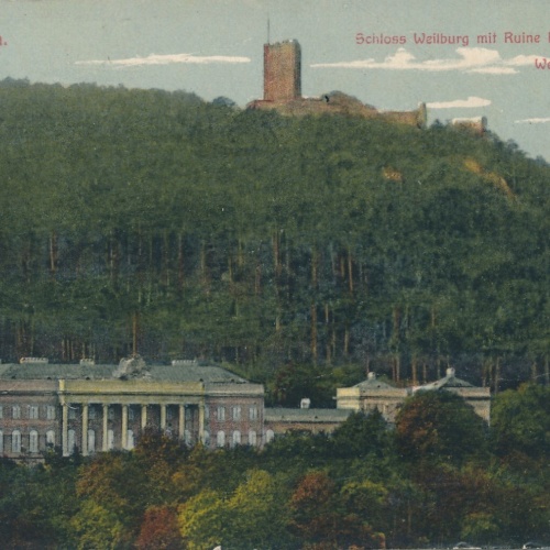 AK, Baden bei Wien, Schloss Weilburg mit Ruine Rauheneck, Niederösterreich(S746)