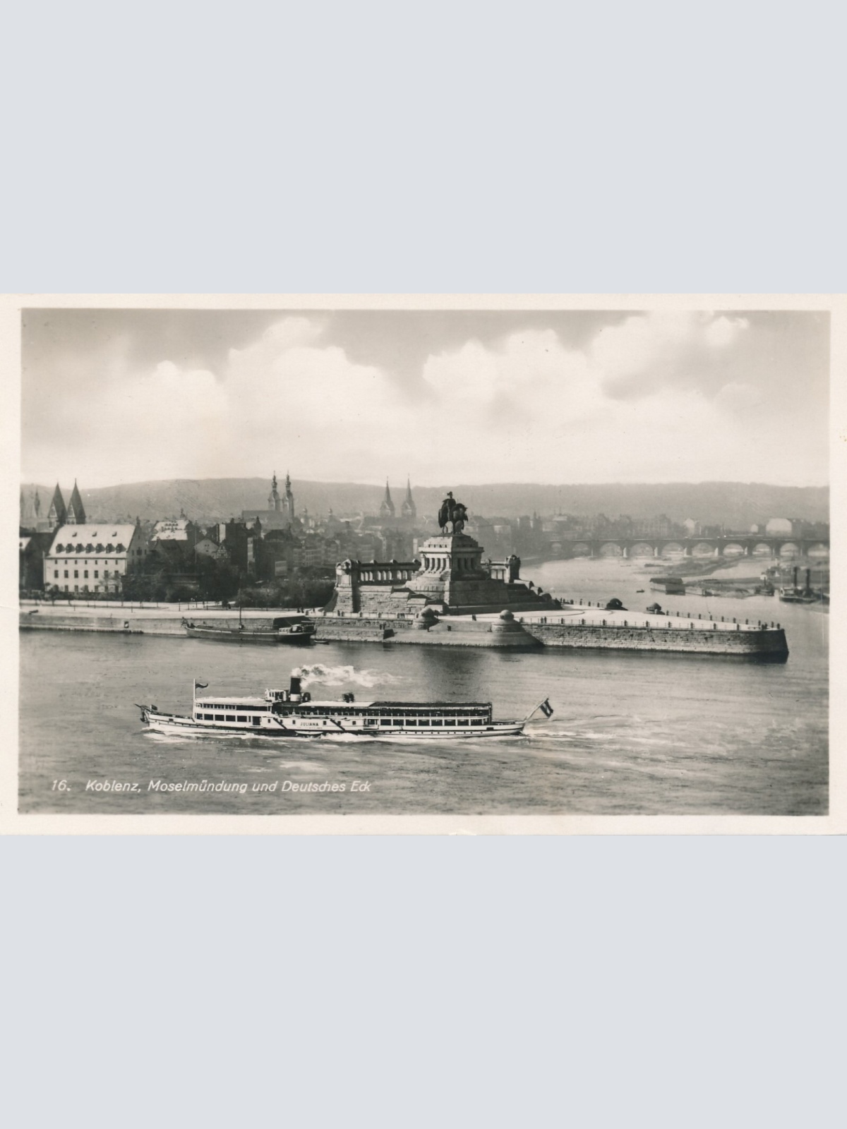 AK, Koblenz, Moselmündung und Deutsches Eck, Rheinland-Pfalz (S521)
