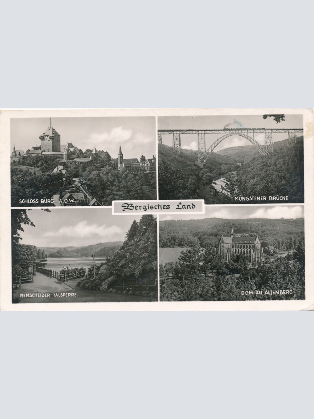 AK, Bergisches Land, Schloss Burg A.D.W, Müngstener Brücke, NRW (S524)