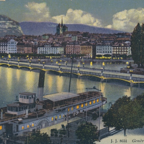 AK, Genf, Schweiz, Geneve la Nuit (S776)