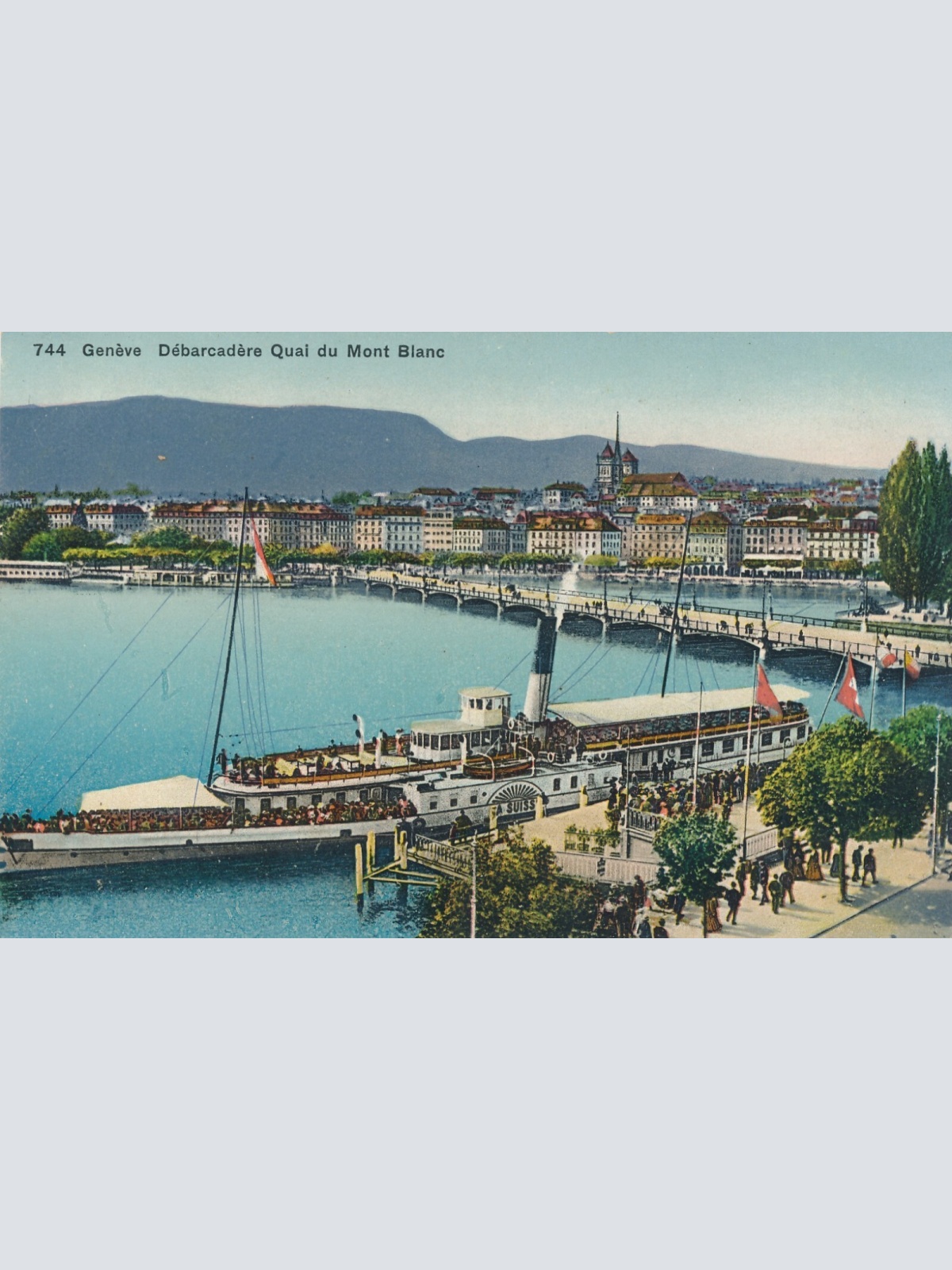 AK, Genf, Schweiz, Geneve Debarcadere Quai du Mont Blanc (S777)