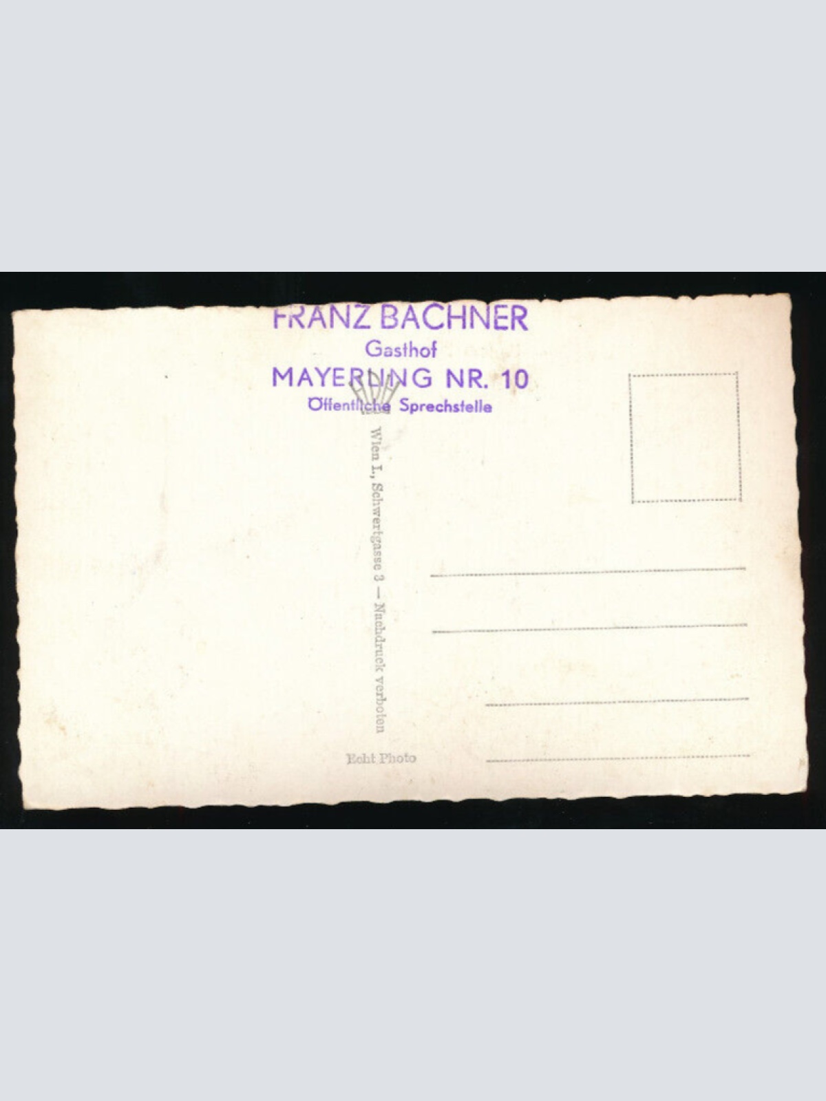 AK aus Majerling Bachners Kaffee Restaurant Niederösterreich (5024)