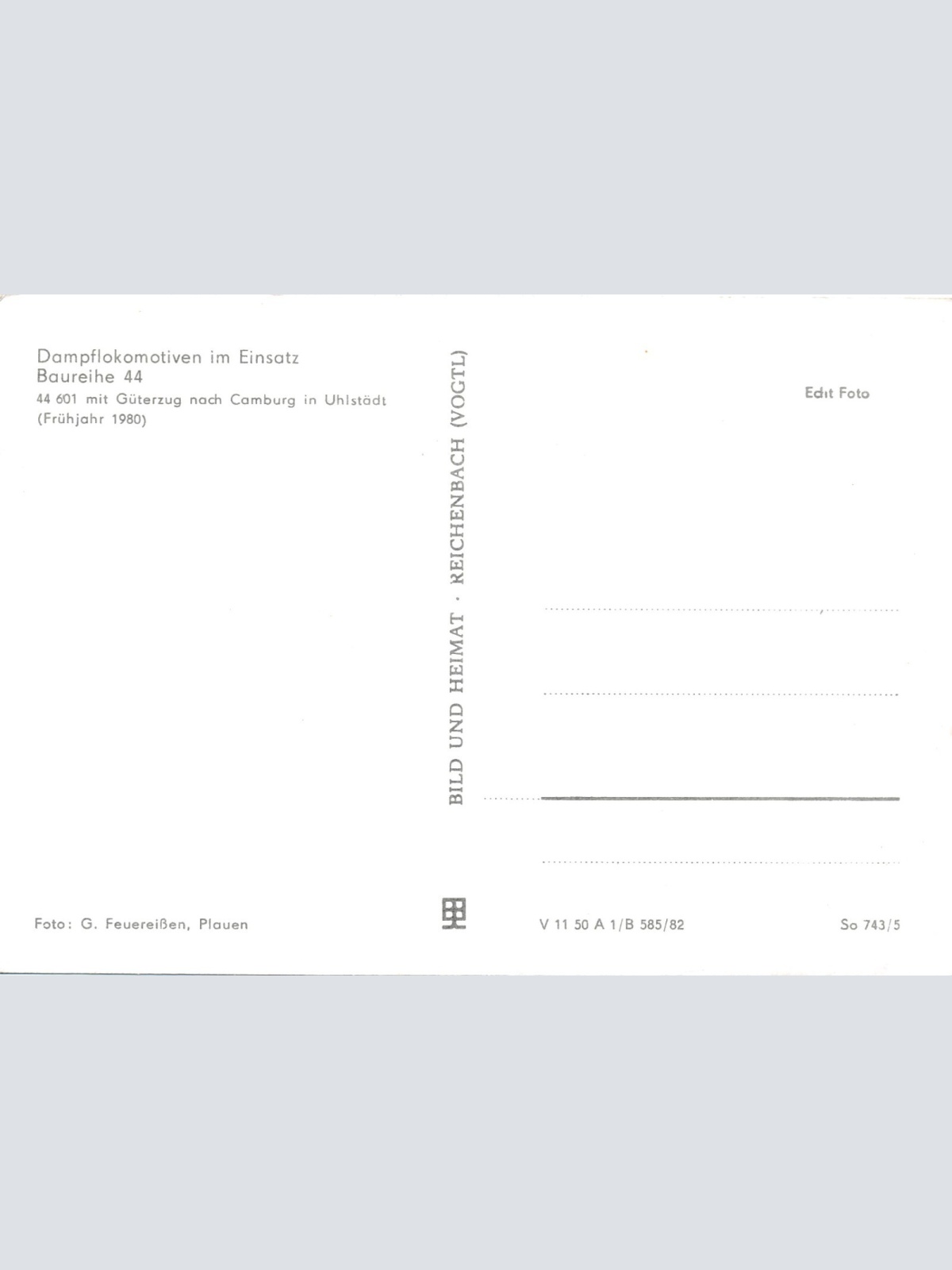 AK, Dampflokomotiven im Einsatz Baureihe 44, 44 601 mit Güterzug (S862)