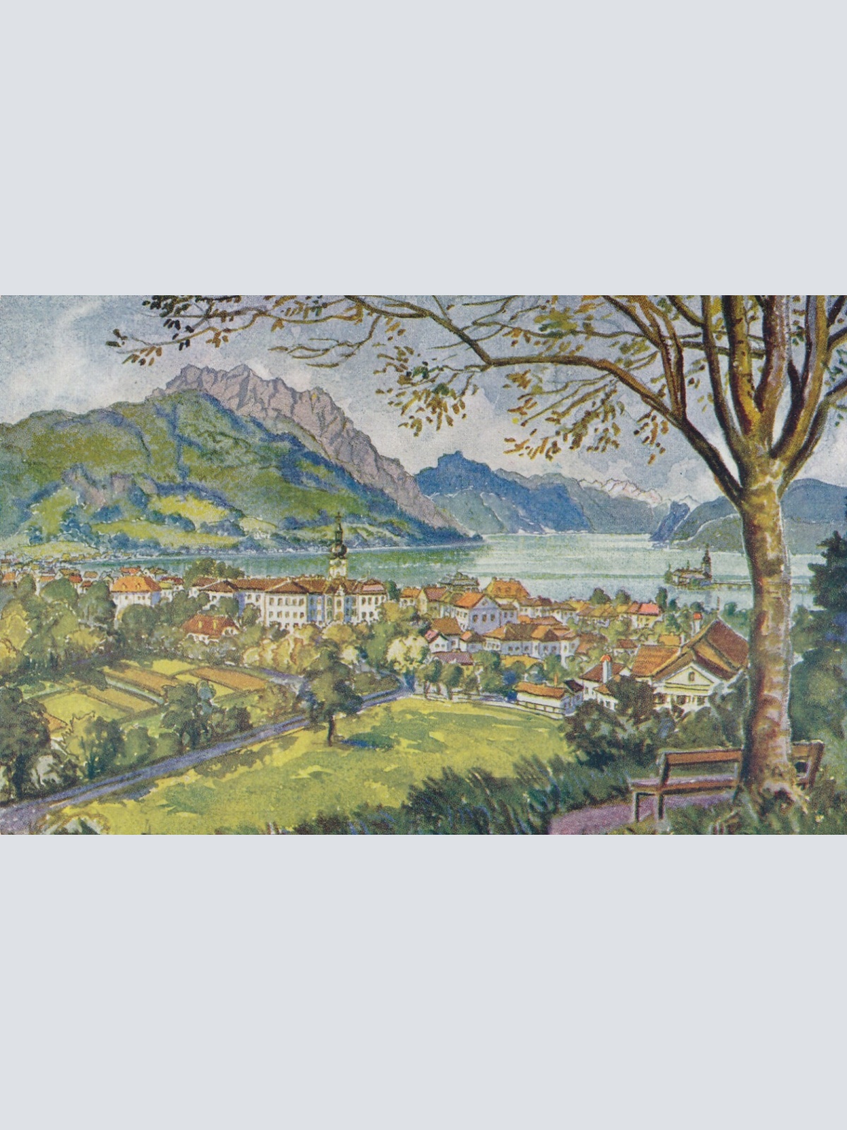 AK, Gesamtansicht von Gmunden, Oberösterreich (S891)