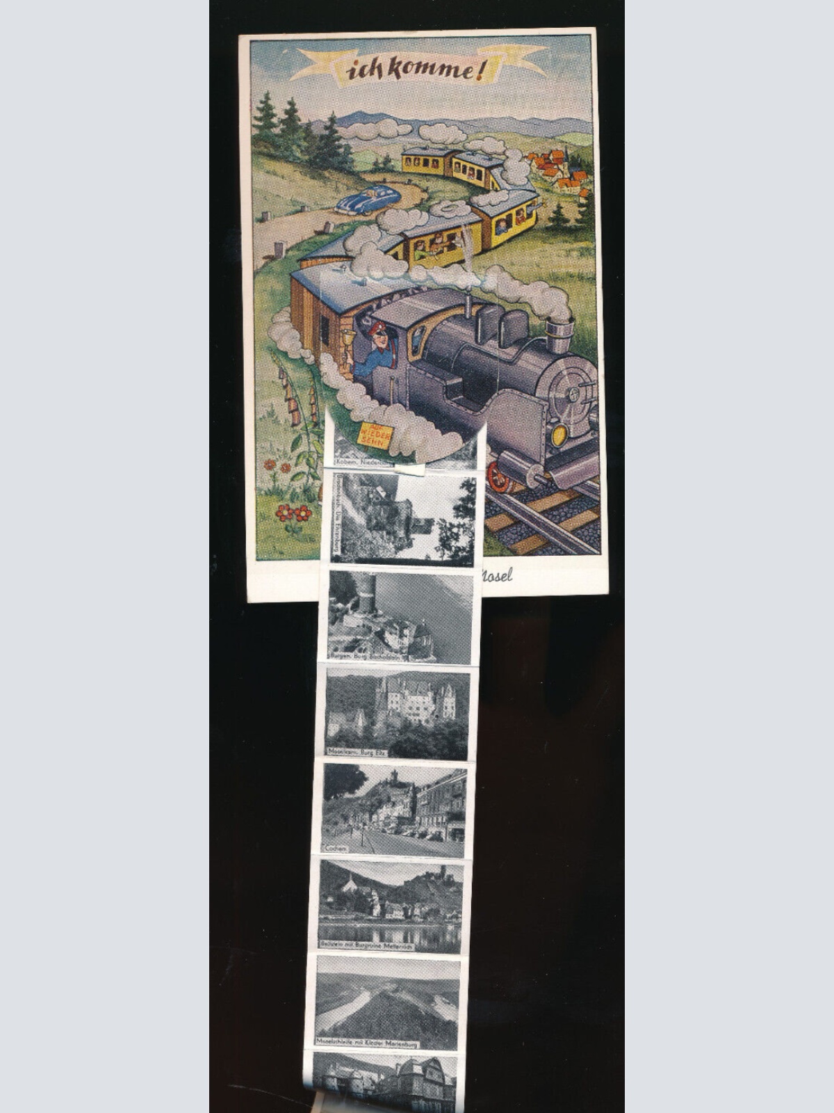 Leporello - Karte viele grüsse von der Mosel mit Koblenz Rheinland - Pfalz(5104)