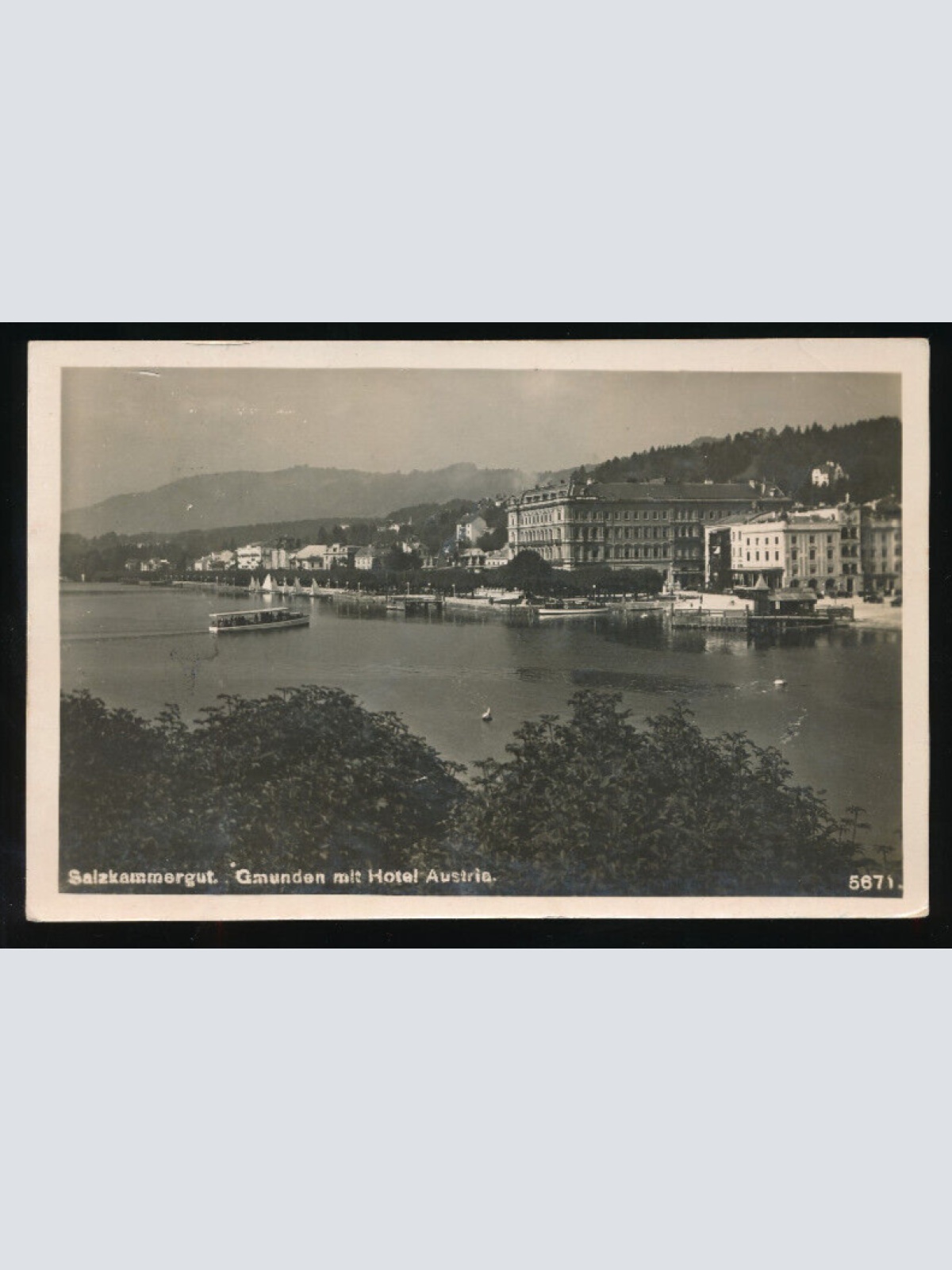 AK aus Gmunden mit Hotel Austria Oberösterreich (5082)
