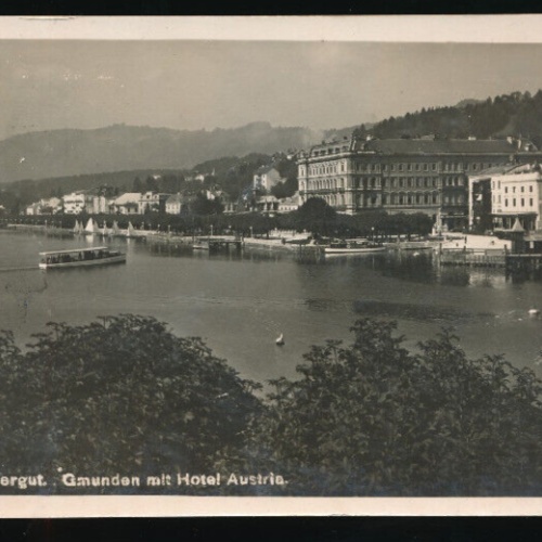 AK aus Gmunden mit Hotel Austria Oberösterreich (5082)
