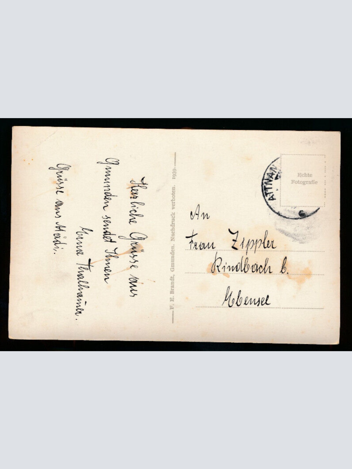 AK aus Gmunden mit Hotel Austria Oberösterreich (5082)