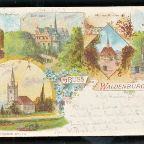 Litho - Karte gruss aus Waldenburg Baden - Württemberg (5069)