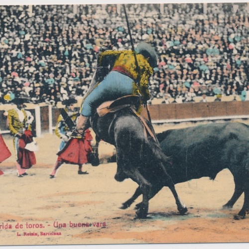 AK, Corrida de Toros, Stierkampf, Una buena vara (S845)
