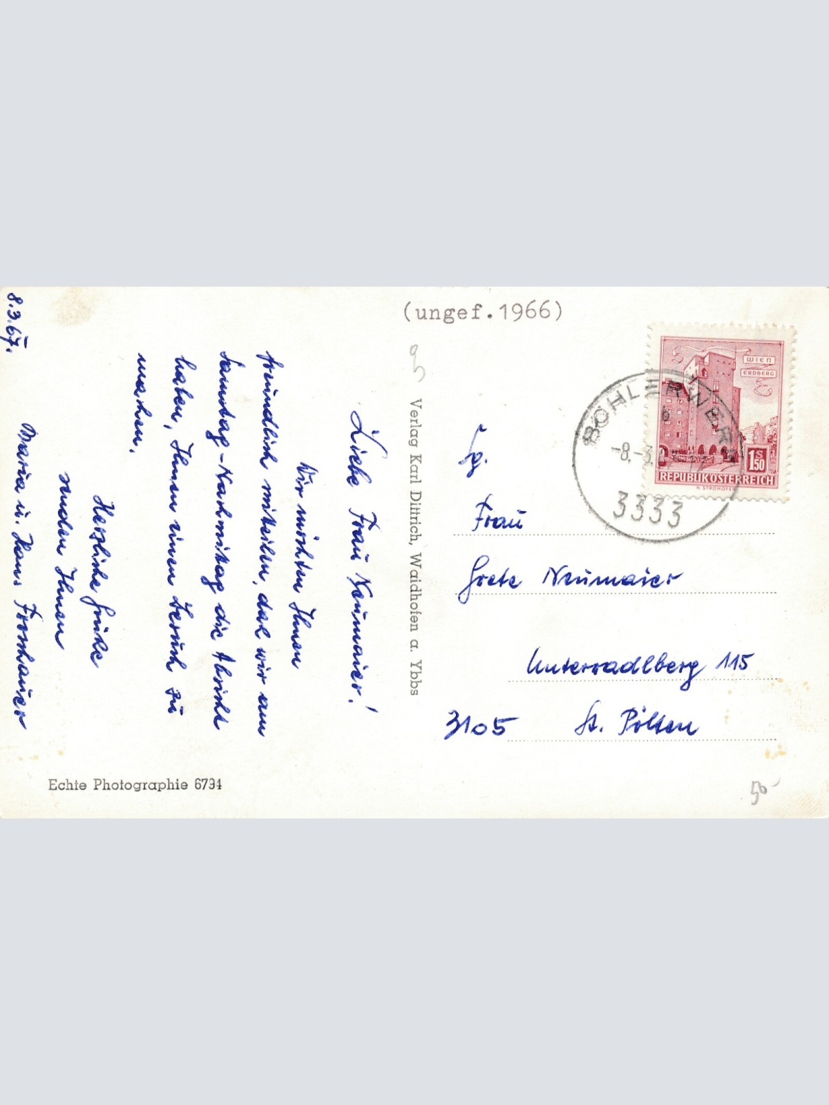 AK, Sonntagsberg bei Waidhofen an der Ybbs, Niederösterreich (S849)