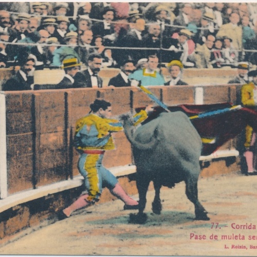 AK, Corrida de Toros, Stierkampf, Pase de muleta sentado al estrido (S836)