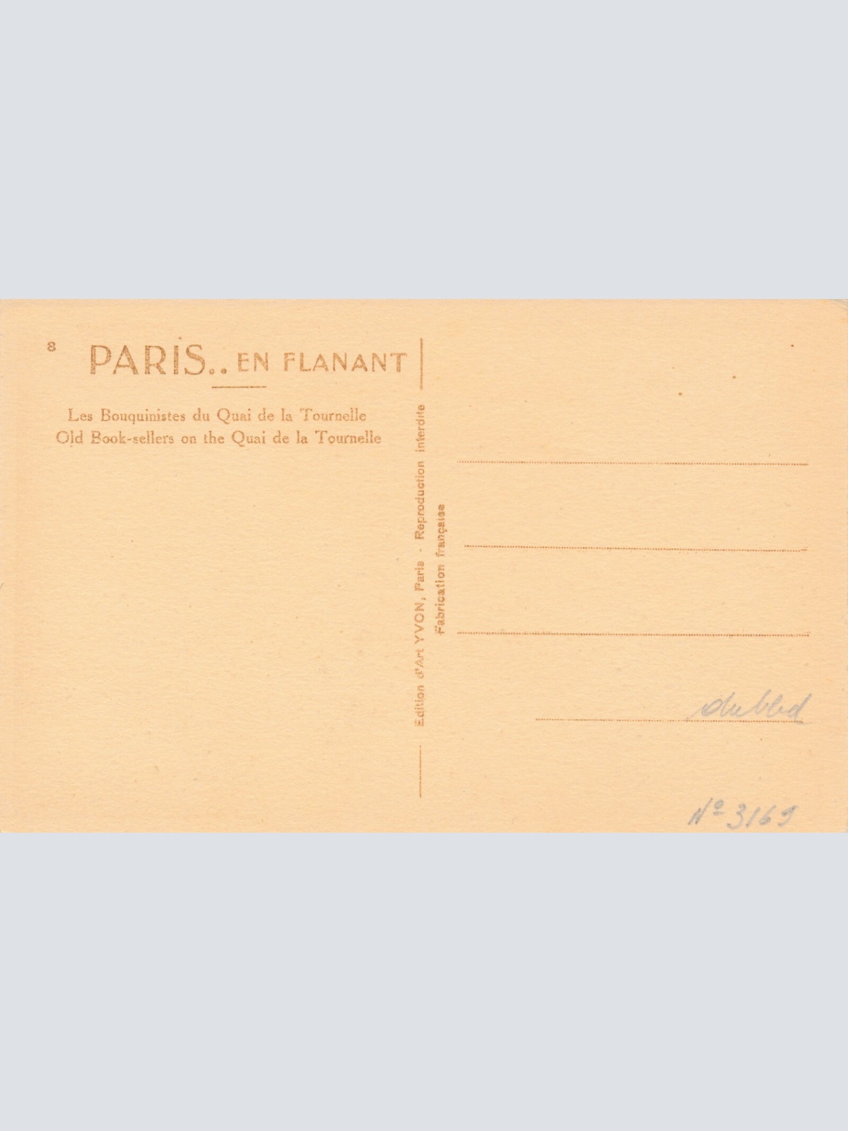 AK Paris en Flanant Old Book sellers on the Quai de la TournelleFrankreich(S662)