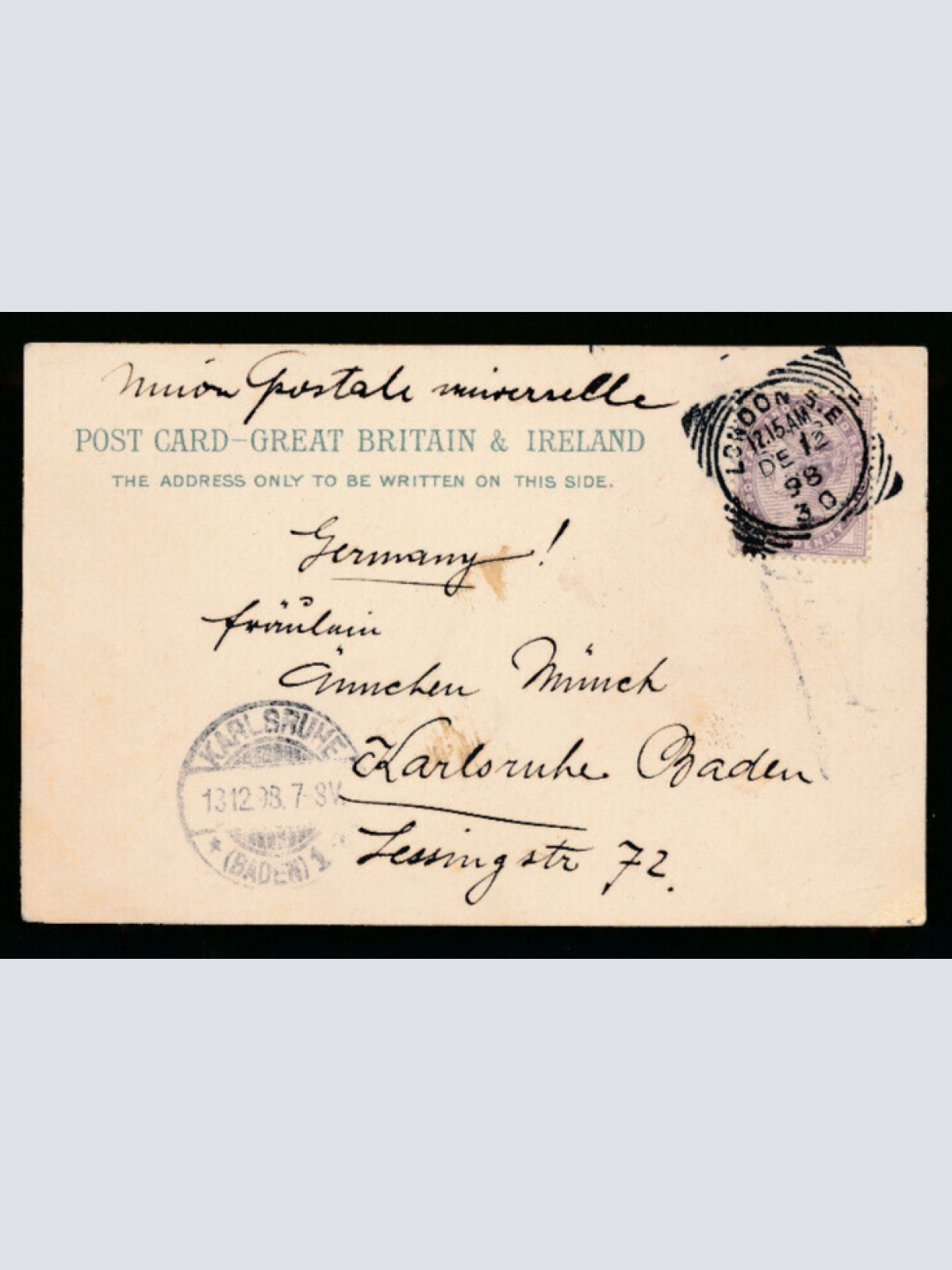 Litho - Karte Henry Wadsworth Longfellow Amerikanischer Schriftsteller (4880)