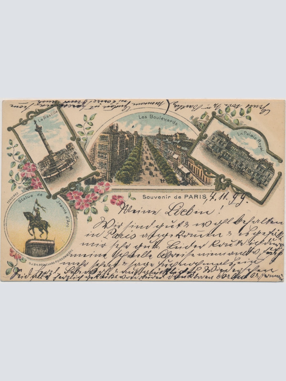 AK, Frankreich, Souvenir de Paris, Les Boulevards, Le Palais Royal (S730)