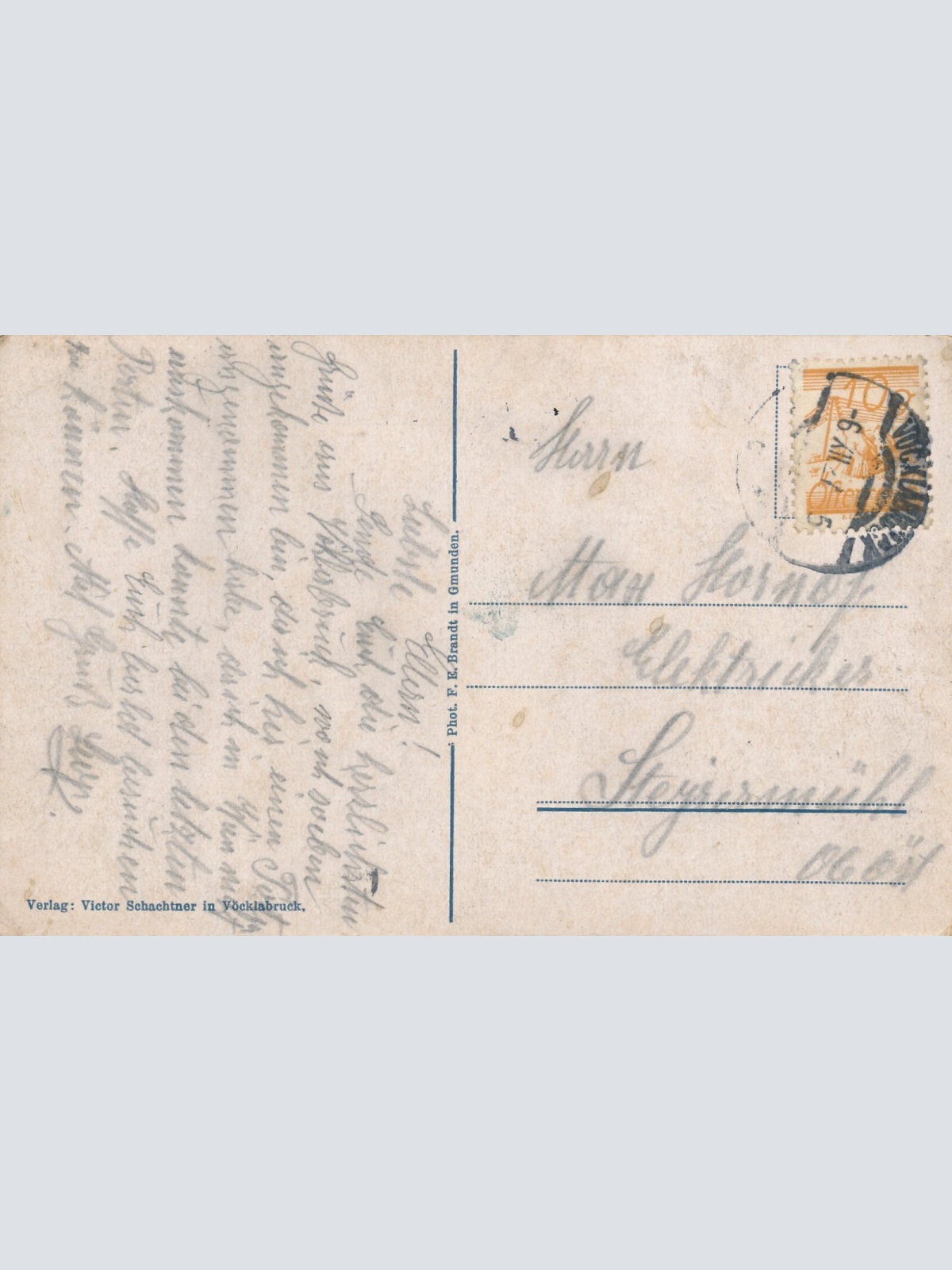 AK, Vöcklabruck mit dem Traunstein, Oberösterreich (S731)