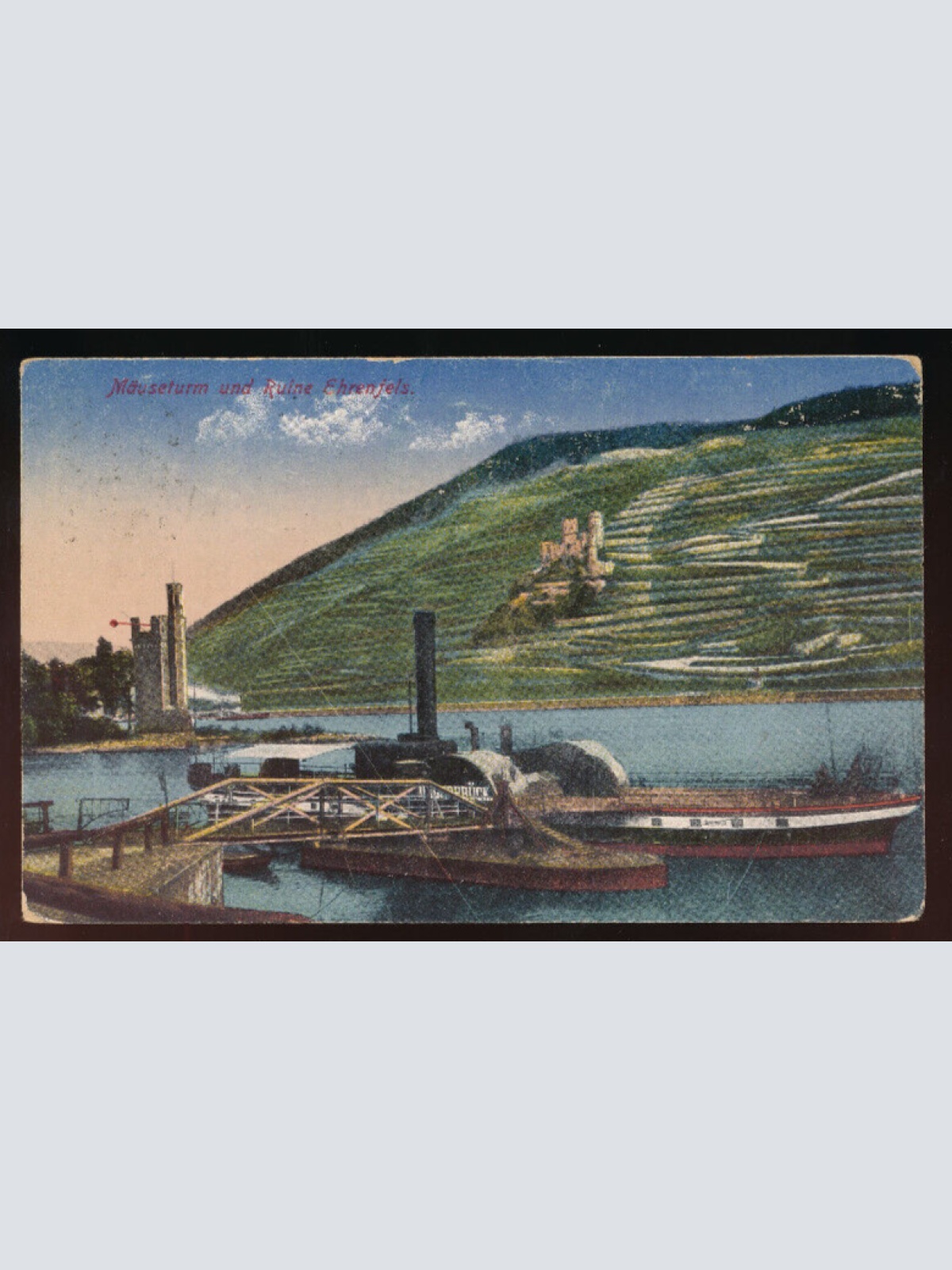 AK vom Mäuseturm und Ruine Ehrenfels Rheinland - Pfalz (5205)