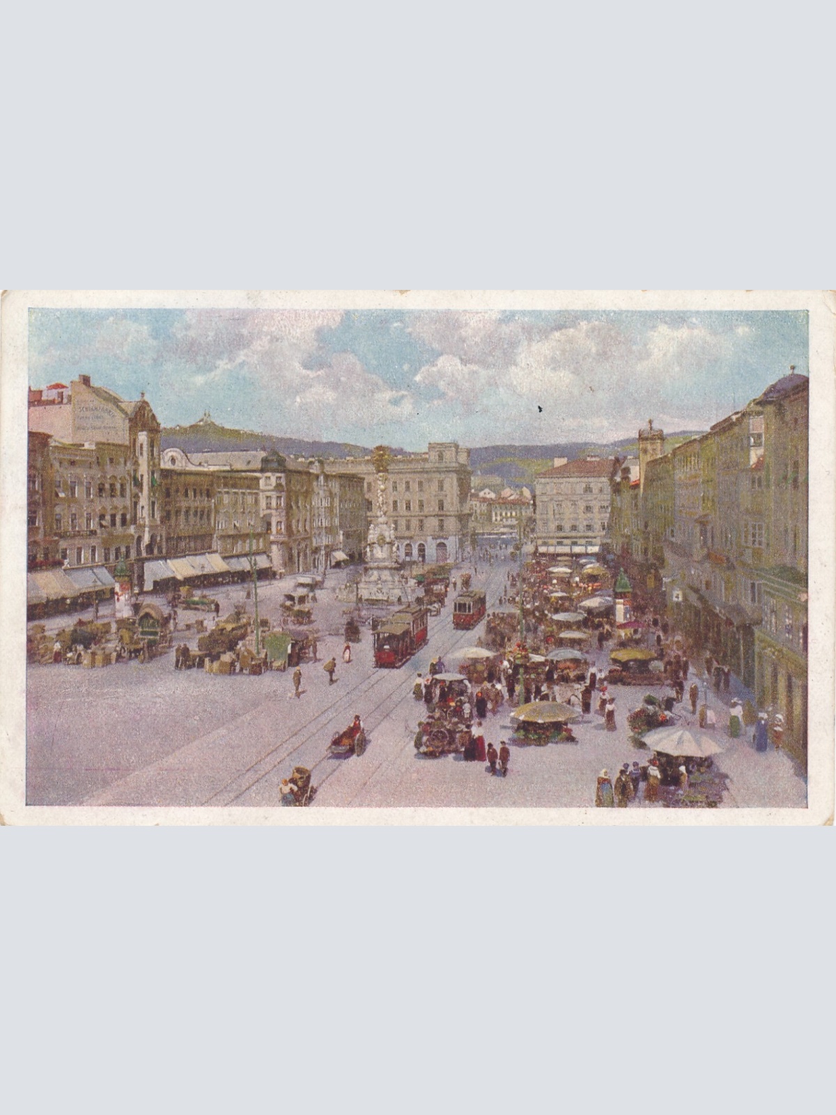 AK, Linz an der Donau, Kaiser Franz Josef-Platz, Oberösterreich (S736)