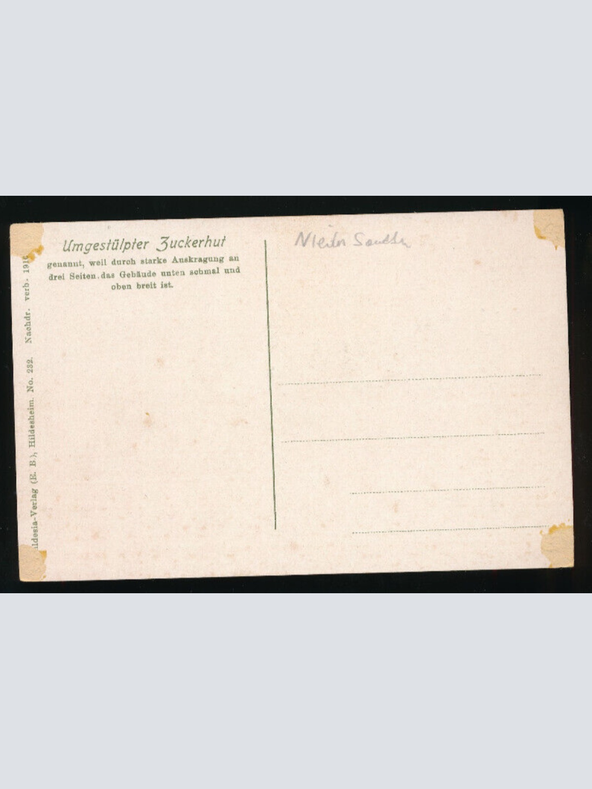 AK aus Hildesheim umgestülpter Zuckerhut Niedersachsen (5210)