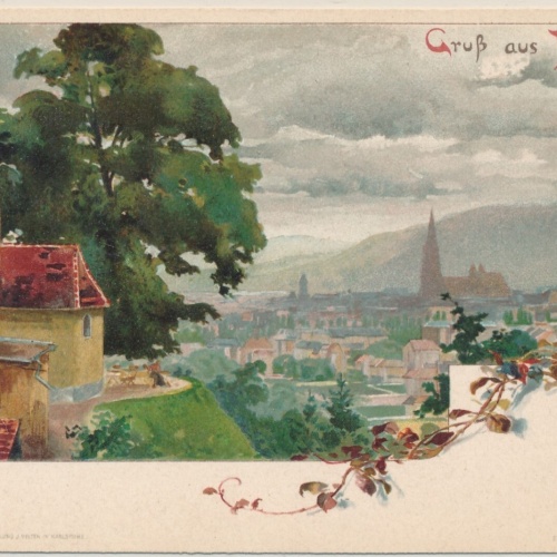 AK, Gruß aus Freiburg, Deutschland (S725)