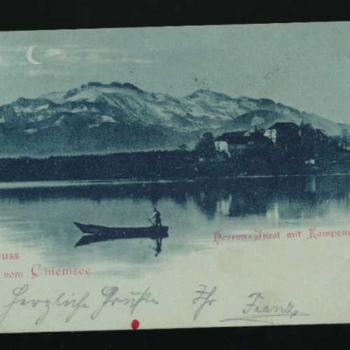 Mondschein - Karte vom Chiemsee Bayern (5218)