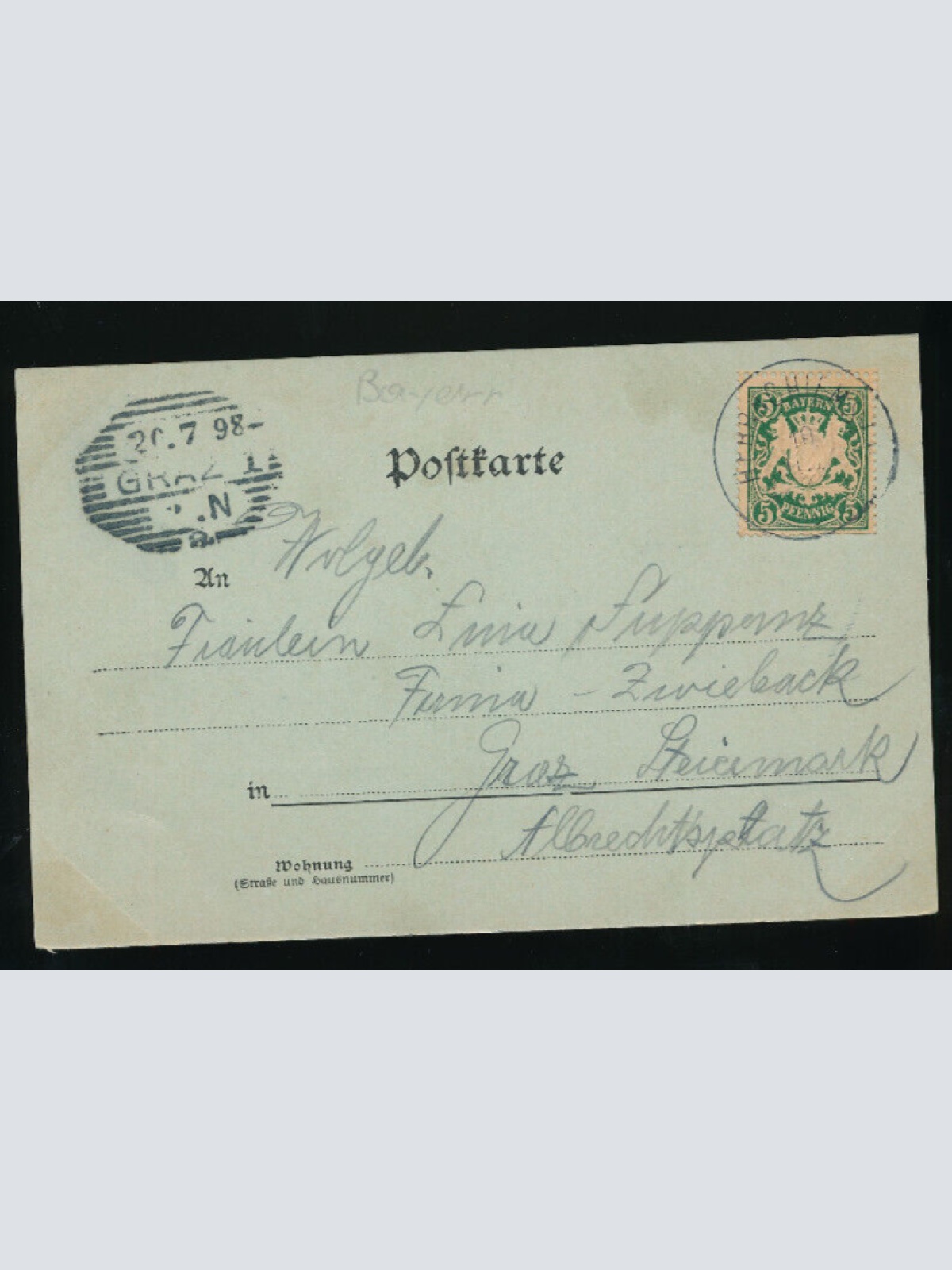 Mondschein - Karte vom Chiemsee Bayern (5218)