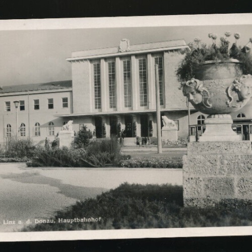 AK aus Linz an der Donau Hauptbahnhof Oberösterreich (5221)