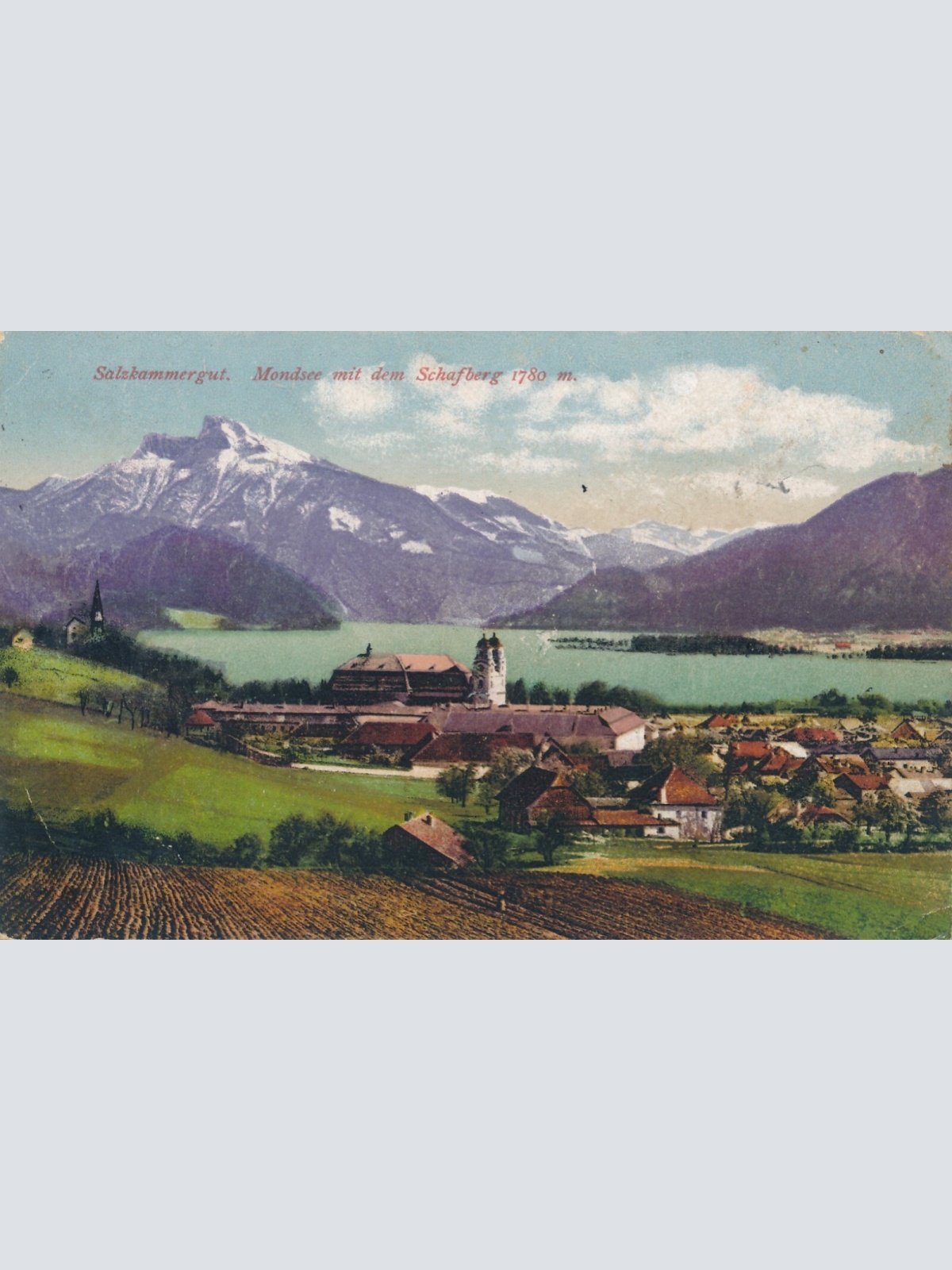AK, Salzkammergut, Mondsee mit dem Schafberg, Oberösterreich (S739)