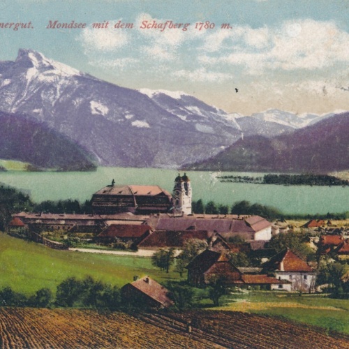 AK, Salzkammergut, Mondsee mit dem Schafberg, Oberösterreich (S739)